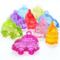 Acrylic Jewelry Pendant, Car, injection moulding, mixed colors Approx 