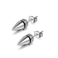 Titanium Steel Stud Earring, anoint, fashion jewelry & Unisex, 13.9mmx6.3mm 