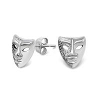 Titanium Steel Stud Earring, Mask, fashion jewelry & Unisex, 7.9mmx9.1,mm 