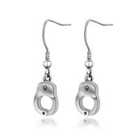 Titanium Steel Drop Earring, Handcuffs, fashion jewelry & Unisex, 15.7mmx9.7mm 