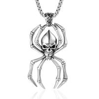 Titanium Steel Pendants, Spider, fashion jewelry, 82mmx42.1mm 