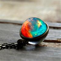 Glass Zinc Alloy Pendants, with Glass Gemstone, antique bronze color plated, time gem jewelry & Unisex 16mm 
