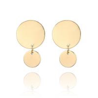 Zinc Alloy Drop Earring, stainless steel post pin, gold color plated, fashion jewelry & for woman, 35mm 