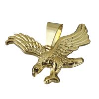 Stainless Steel Animal Pendants, eagle, gold color plated Approx 