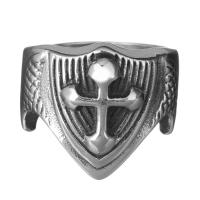 Men Stainless Steel Ring in Bulk, fashion jewelry & for man & blacken, 20mm, US Ring 