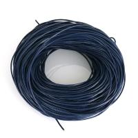 Cowhide Leather Cord, dark blue, 2mm 
