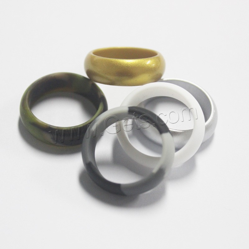 Silikon Ring Set, 5 Stück & unisex & verschiedene Größen vorhanden, gemischte Farben, 8mm, 2.8mm, Größe:6-12, verkauft von setzen