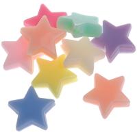 Acryl Schmuck Perlen, Stern, Spritzgießen, keine, 13mm, Bohrung:ca. 1mm, ca. 1120PCs/Tasche, verkauft von Tasche