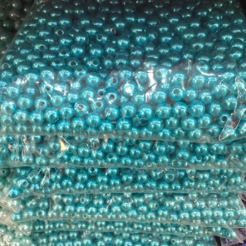 Plastique ABS perles Perles, Rond, Placage, normes différentes pour le choix, plus de couleurs à choisir, Trou:Environ 1mm, Vendu par kg