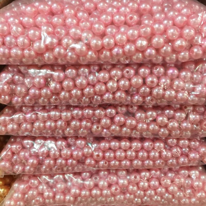 ABS-Kunststoff -Perlen-Korn, ABS-Kunststoff-Perlen, rund, plattiert, verschiedene Größen vorhanden, keine, Bohrung:ca. 1mm, verkauft von kg
