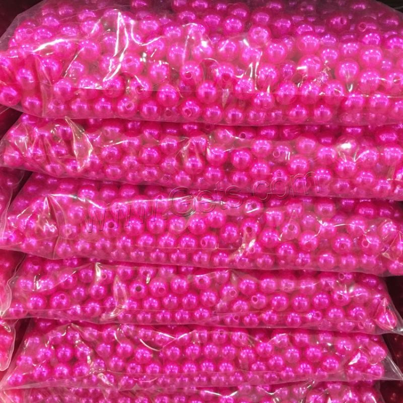ABS perla de los granos de plástico, Perlas de plástico ABS, Esférico, chapado, diverso tamaño para la opción, más colores para la opción, agujero:aproximado 1mm, Vendido por KG