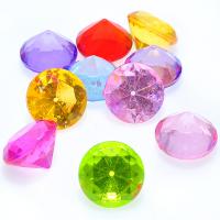 Transparent Acrylic Cabochons, Diamond Shape, mixed colors Approx 