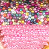 ABS Plastic Pearl Beads, Round, plated Approx 1mm 