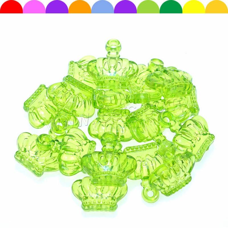 Acrylic Jewelry Pendant, Crown, injection moulding, different size for choice, more colors for choice, Hole:Approx 1mm, Sold By KG