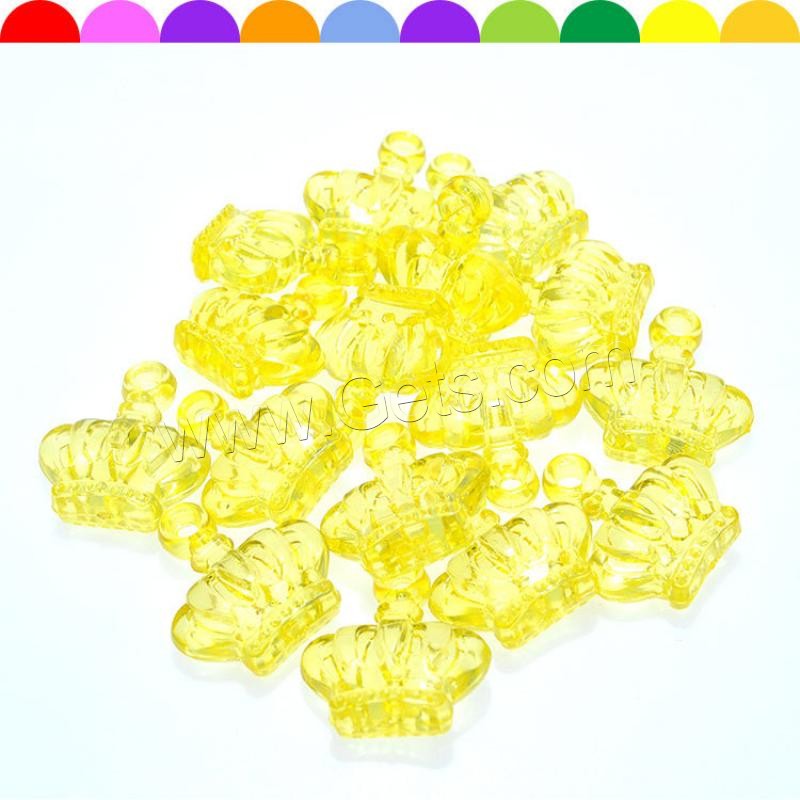 Acrylic Jewelry Pendant, Crown, injection moulding, different size for choice, more colors for choice, Hole:Approx 1mm, Sold By KG