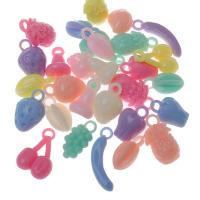 Acrylic Jewelry Pendant, Fruit, injection moulding, mixed colors, 20mm, Approx 
