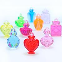 Acrylic Jewelry Pendant, Perfume Bottle, injection moulding, random style, mixed colors Approx 2mm, Approx 