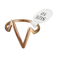 Stainless Steel Finger Ring & for woman, rose gold color, 19mm,2mm 