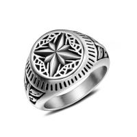 Titanium Steel Finger Ring, polished, fashion jewelry & Unisex 16mmx3.6mm 
