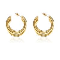 Zinc Alloy Stud Earring, gold color plated, fashion jewelry & for woman, 30*35mm 