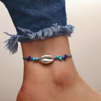 Zinc Alloy Anklet, with Seedbead & Nylon Cord, plated, fashion jewelry & for woman 