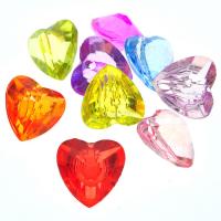 Acrylic Jewelry Beads, Heart, injection moulding Approx 1mm, Approx 