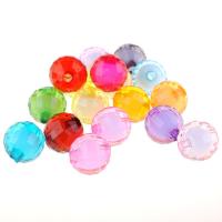 Perlen in Perlen Acrylperlen, Acryl, rund, Spritzgießen, facettierte, keine, 10mm, Bohrung:ca. 2mm, ca. 980PCs/Tasche, verkauft von Tasche