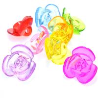 Acryl Schmuck Perlen, Rose, Spritzgießen, keine, 26x25x15mm, Bohrung:ca. 1mm, ca. 300PCs/kg, verkauft von kg
