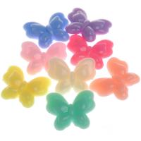 Acryl Schmuck Perlen, Schmetterling, Spritzgießen, keine, 21x18mm, Bohrung:ca. 2mm, ca. 410PCs/Tasche, verkauft von Tasche