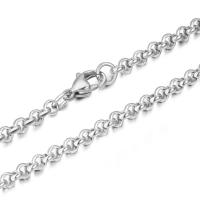 Titanio collar de cadena de acero, Partículas de acero, Joyería & unisexo & diverso tamaño para la opción, Vendido por UD