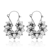 Zinc Alloy Drop Earring, plated, fashion jewelry & for woman & hollow 38*53mm 