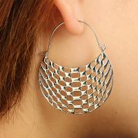 Zinc Alloy Drop Earring, plated, fashion jewelry & for woman & hollow 45*55mm 