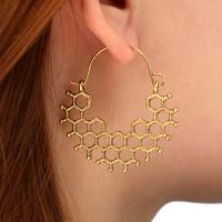 Zinc Alloy Leverback Earring, plated, fashion jewelry & for woman & hollow 39*40mm 