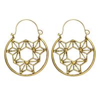 Zinc Alloy Drop Earring, plated, fashion jewelry & for woman & hollow 50*40mm 