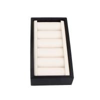 Boîte à bijoux multifonctions, carton, avec velours de coton, rectangle, blanc et noir Vendu par PC