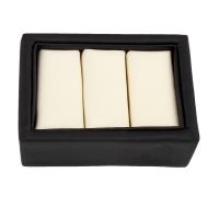 Multifunctional Jewelry Box, Cardboard, with Velveteen, Rectangle, white and black 