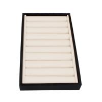Multifunctional Jewelry Box, Cardboard, with Velveteen, Rectangle, white and black 