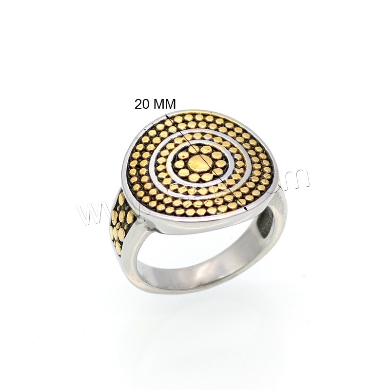 Stainless Steel Finger Ring, 316L Stainless Steel, plated, Unisex & different size for choice, 20mm, US Ring Size:6-10, Sold By PC