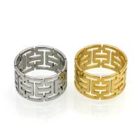 Stainless Steel Finger Ring, 316L Stainless Steel, plated, Unisex & hollow 12mm, US Ring 