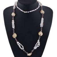 coquille collier de chandail, Placage, bijoux de mode & pour femme, 900mm, Vendu par brin
