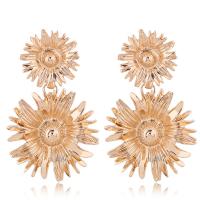 Zinc Alloy Drop Earring, stainless steel post pin, Flower, plated, for woman 50*30mm 