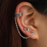 Zinc Alloy Earring Set, silver color plated, three pieces & fashion jewelry & for woman 