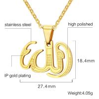 титан Ожерелье, разные стили для выбора & Мужский, Золотой длина:Приблизительно 19.6 дюймовый, продается Strand