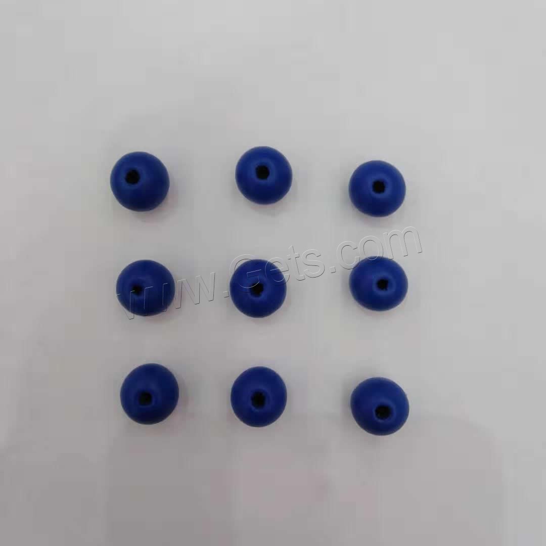 Dyed Wood Beads, different size for choice, blue, Sold By Bag