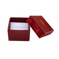 Cardboard Ring Box, with Sponge & Velveteen, Square, with ribbon bowknot decoration 