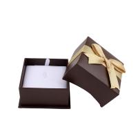 Cajas de Cartón para Pulseras , con Esponja & Pana, con la decoración de lazo, más colores para la opción, 76.5x76.5x44mm, Vendido por UD