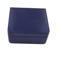 Multifunctional Jewelry Box, Cardboard, with Sponge & Velveteen, Rectangle, blue 