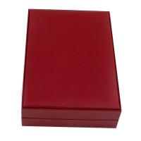 Multifunctional Jewelry Box, Cardboard, with Sponge & Velveteen, Rectangle, red 