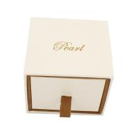 Boîte à bijoux multifonctions, carton, avec Éponge & velours de coton, rectangle, blanc Vendu par PC
