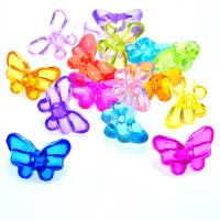Acryl Schmuck Perlen, Schmetterling, Spritzgießen, keine, 25x17mm, Bohrung:ca. 1mm, ca. 295PCs/Tasche, verkauft von Tasche